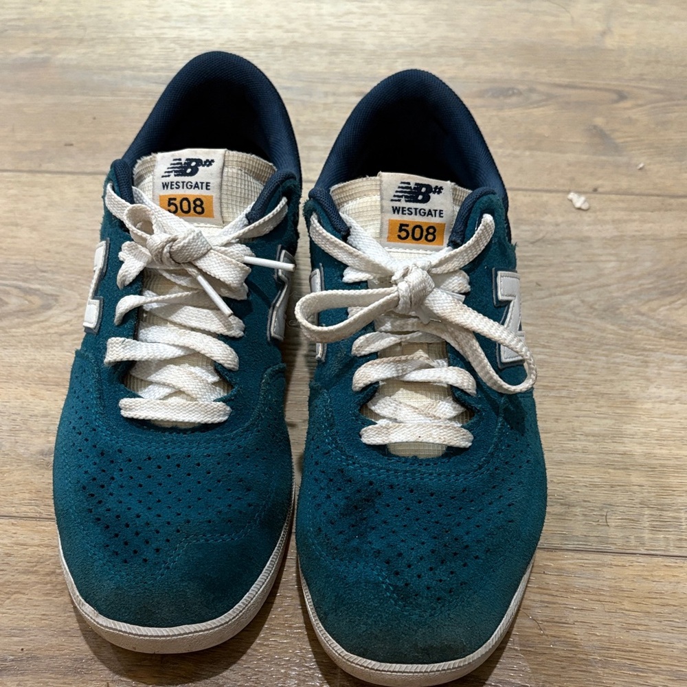 New Balance Men's Teal and White Sneakers
